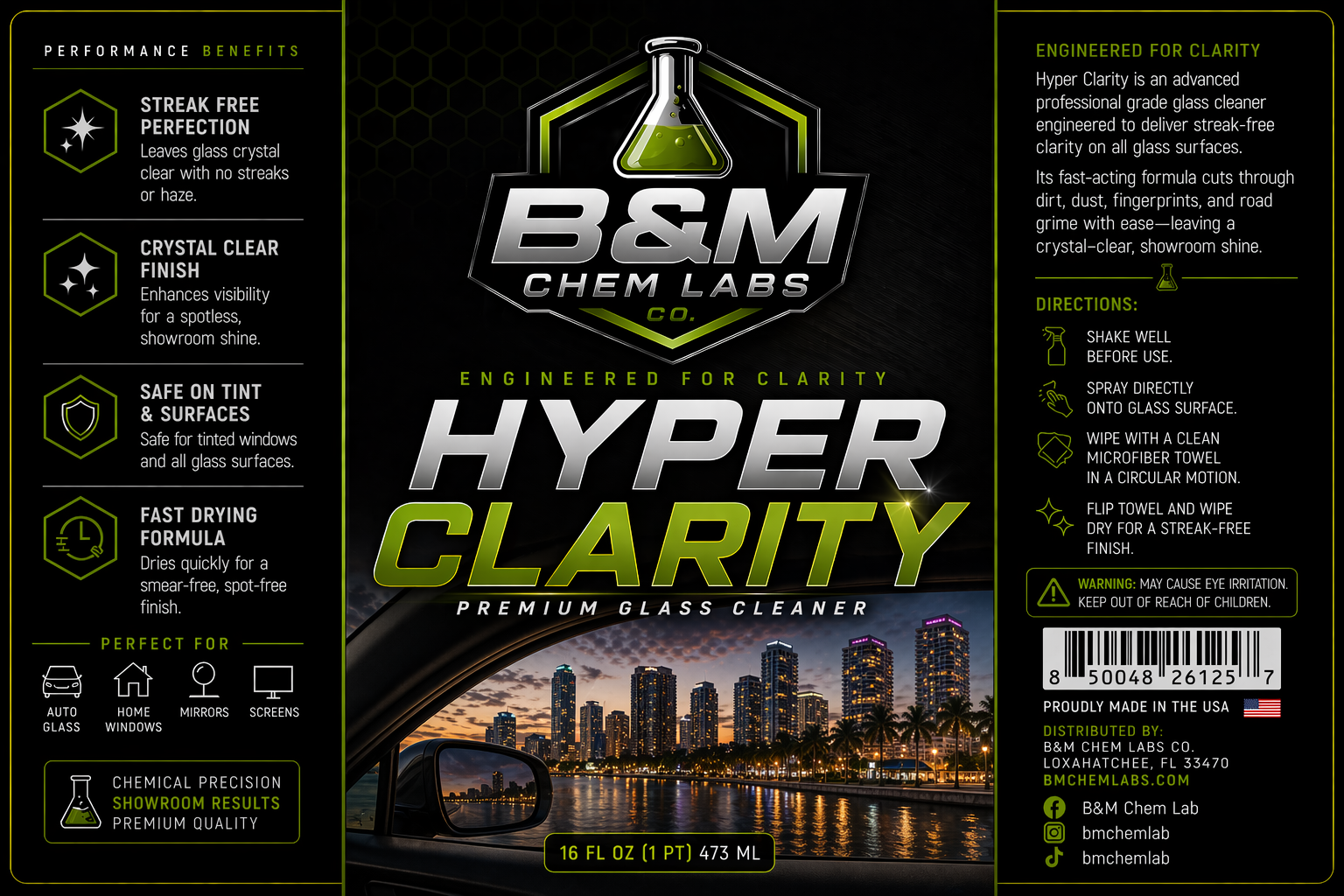 Hyper Clarity Glass Cleaner 16 oz