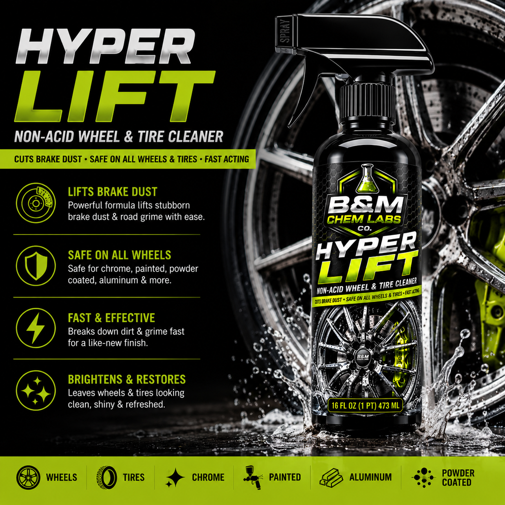 Hyper Lift Non-Acid Tire and Wheel Cleaner 16 oz
