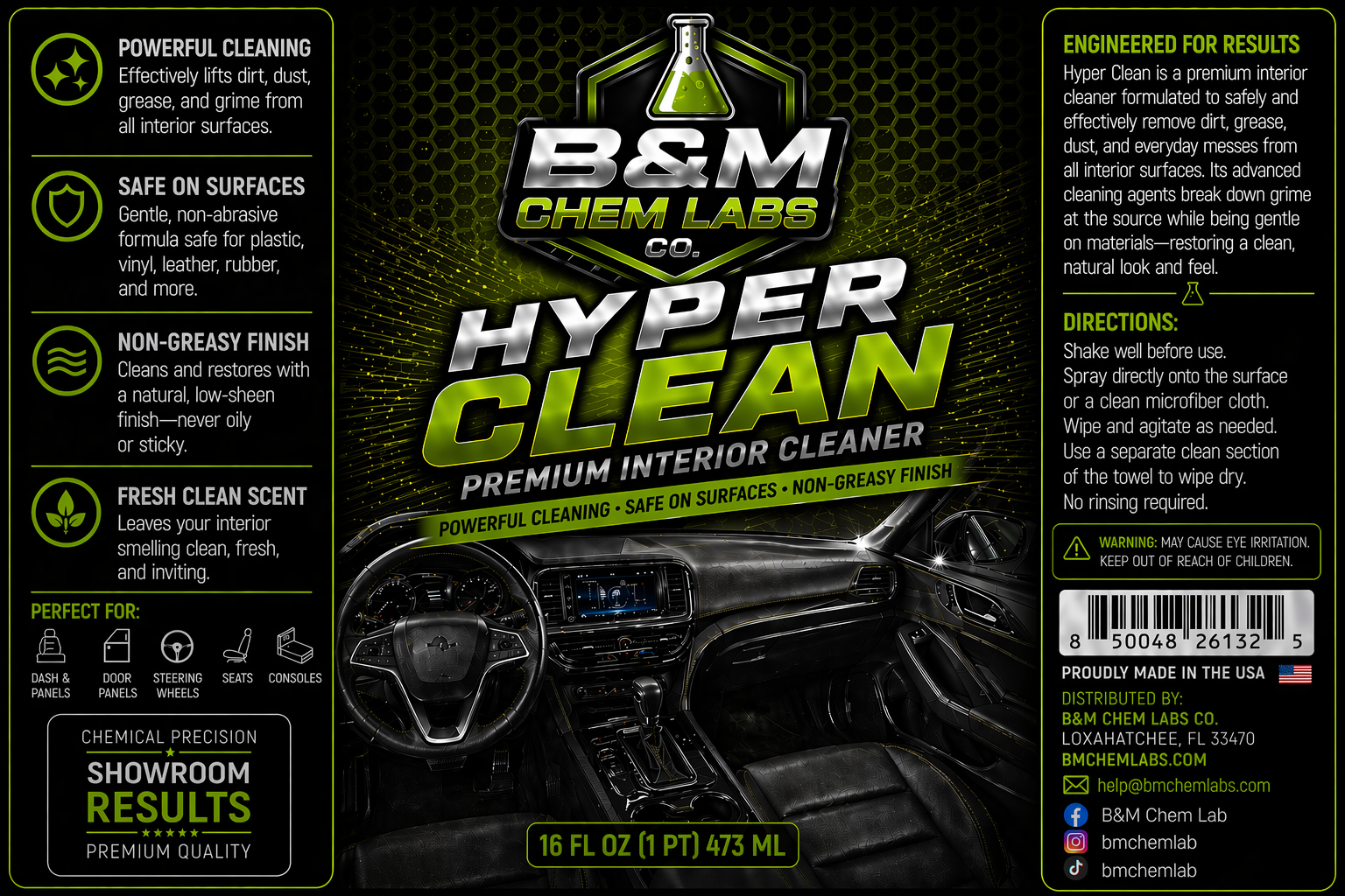 Hyper Clean Interior Cleaner 16 oz