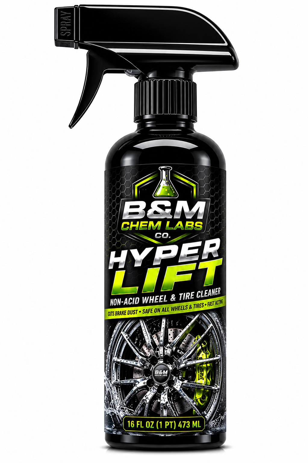 Hyper Lift Non-Acid Tire and Wheel Cleaner 16 oz