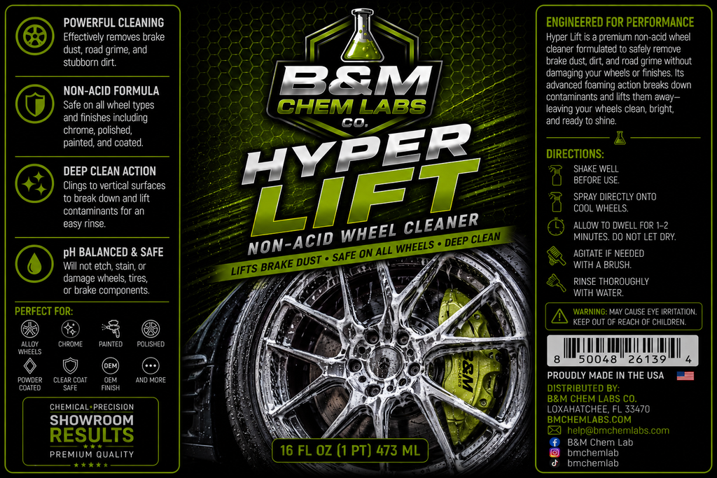 Hyper Lift Non-Acid Tire and Wheel Cleaner 16 oz