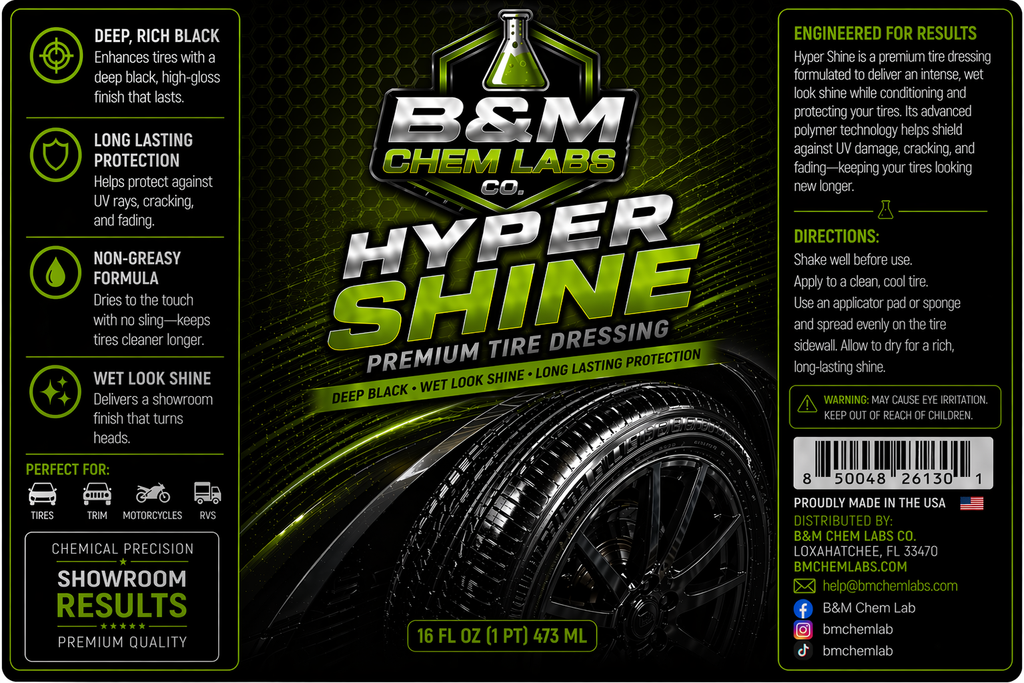Hyper Shine Tire and Trim Dressing 16 oz