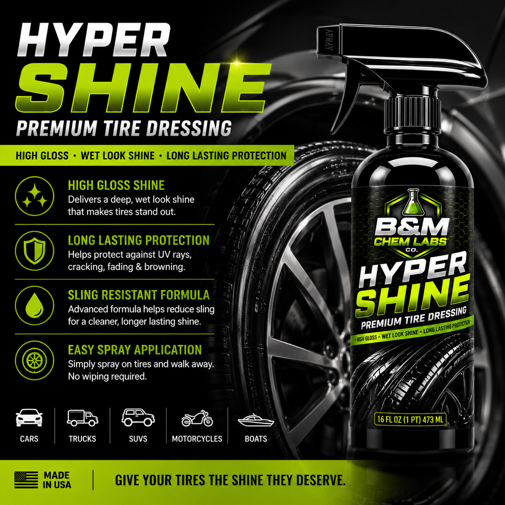 Hyper Shine Tire and Trim Dressing 16 oz